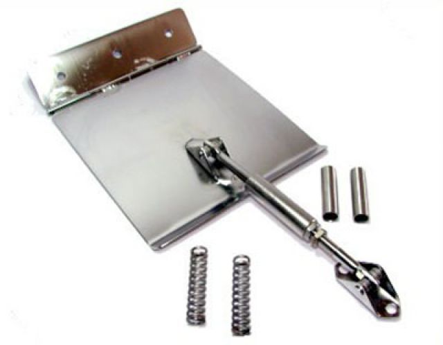 Kit Flap Estabilizador Manual c/ Placa em Ao INOX - PAR - 200 x 200 mm - Peq. - At 18 ps