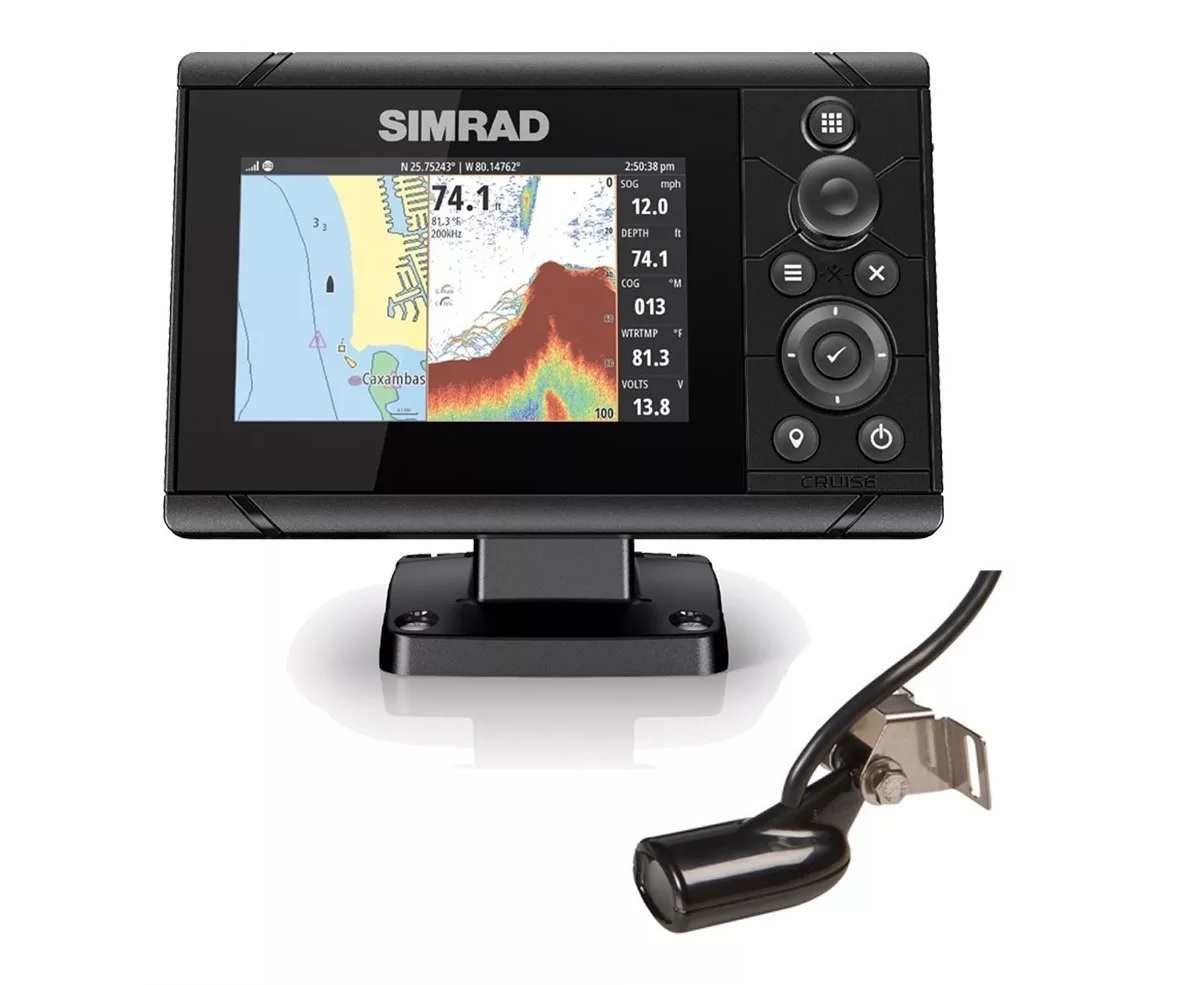 GPS e Sonar / Fishfinder SIMRAD CRUISE 5 s/ Carta Náutica (c/ Transducer)