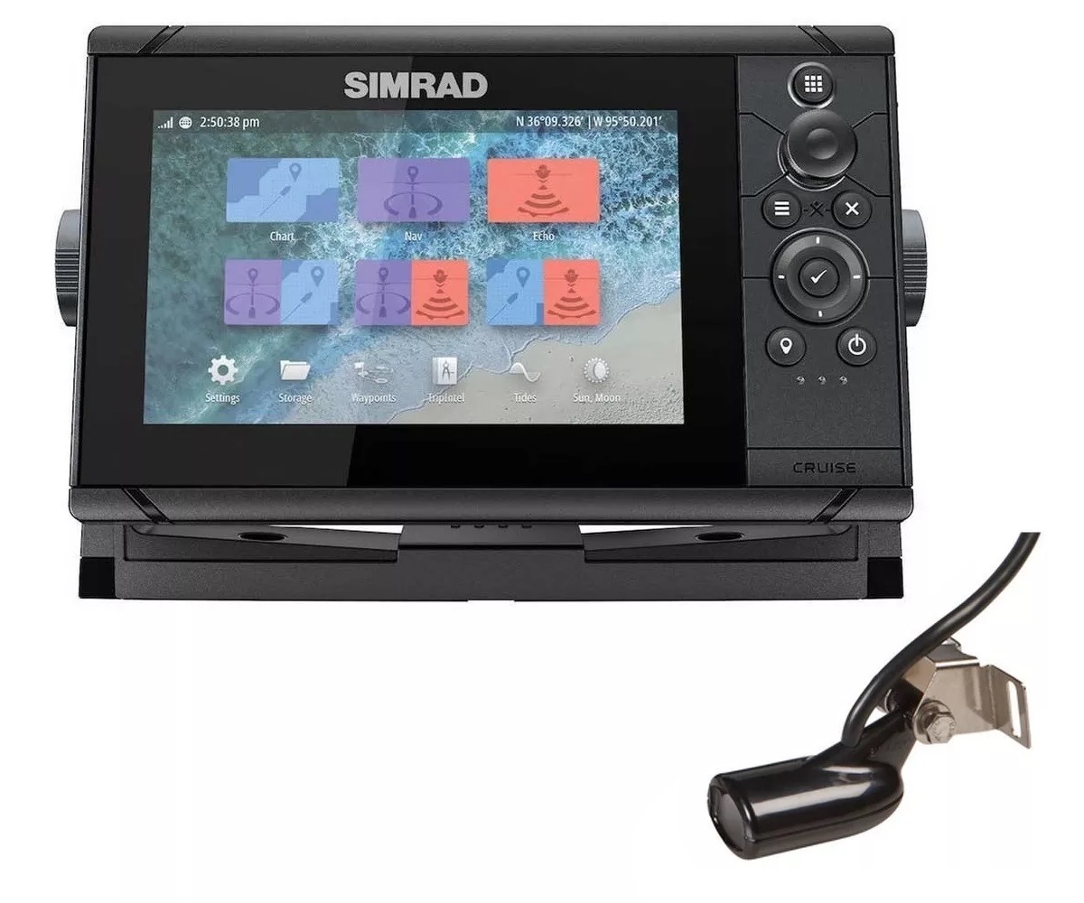 GPS e Sonar / Fishfinder SIMRAD CRUISE 7 c/ Carta Náutica (c/ Transducer)