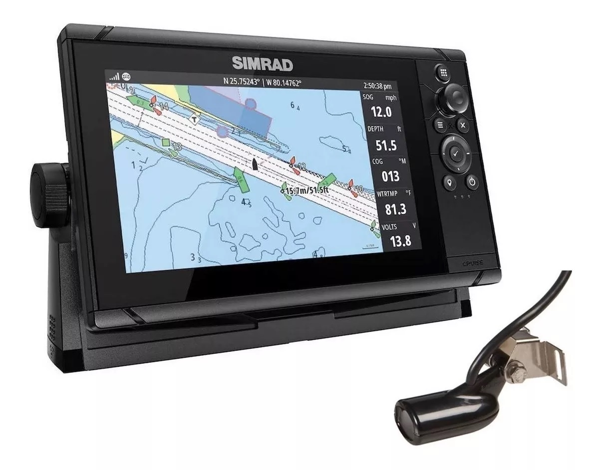 GPS e Sonar / Fishfinder SIMRAD CRUISE 9 c/ Carta Náutica (c/ Transducer)