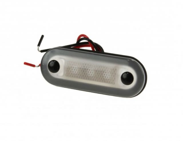 Luz de Cortesia Oblonga em LED c/ Acabamento em ABS Transparente