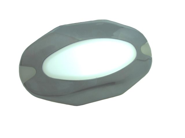 Luz de Cortesia 28 Mini LEDs Brancos  c/ Acabamento em ABS Cromado