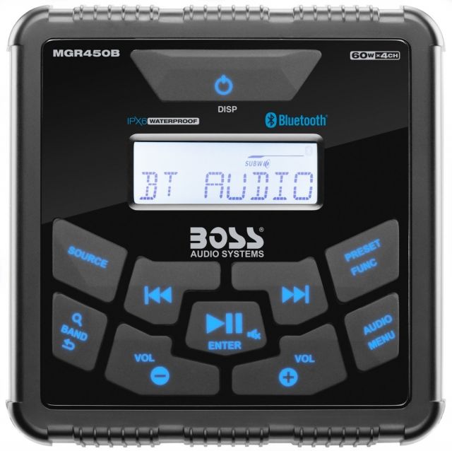 MP3 Multimedia Player Receiver c/ Bluetooth Marinizado Boss Marine - MGR450B