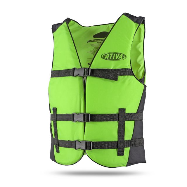 Colete Salva-Vidas Esportivo - Canoa 150kg - Ativa - Verde