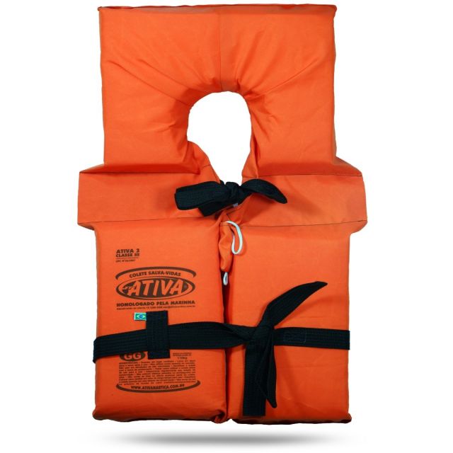 Colete Salva-Vidas Classe III - Tamanho G - Ativa - Homologado
