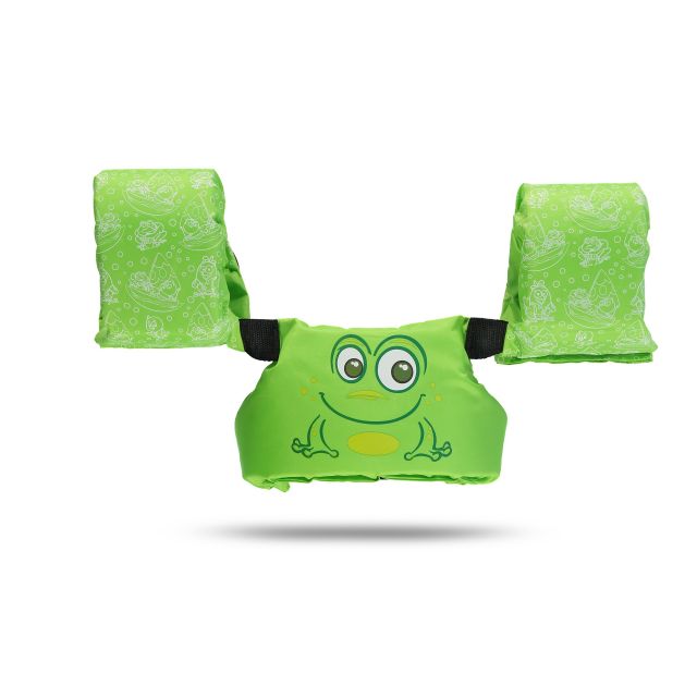 Colete Salva-Vidas Infantil Kids - Turma Galinha Pintadinha - Sapo Cururu - Ativa - Verde - Homologado