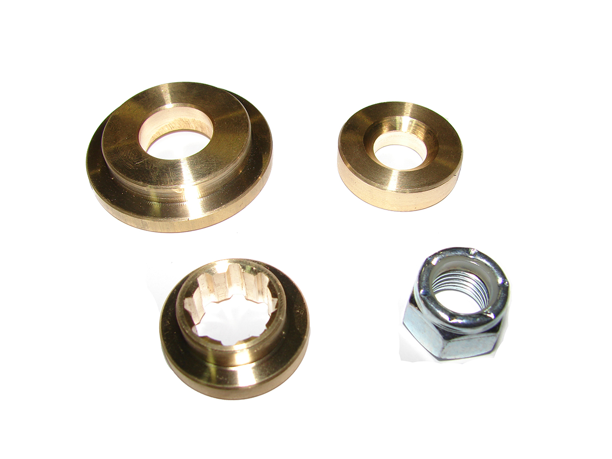 Espaçador / Arruela de Encosto c/ Porca Hélice Mercury / Mariner 15 HP (Mod: Americano)