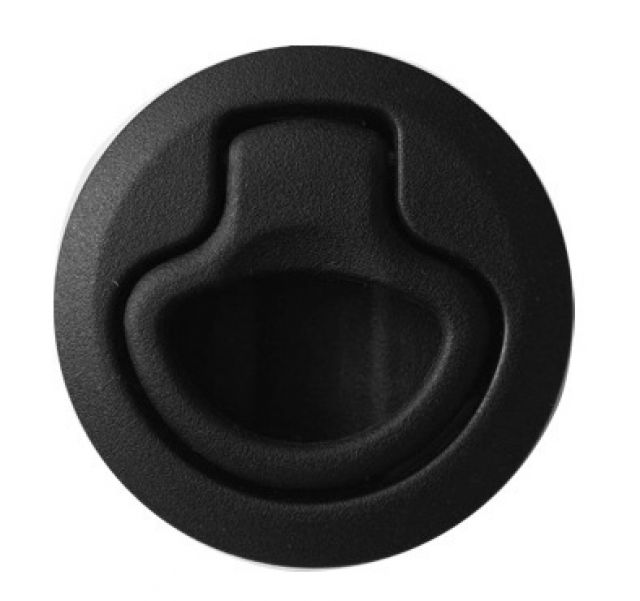 Puxador/Fechadura de Bater p/ Portas at 1/2 pol - Plstico Preto